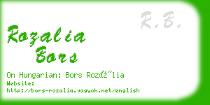rozalia bors business card